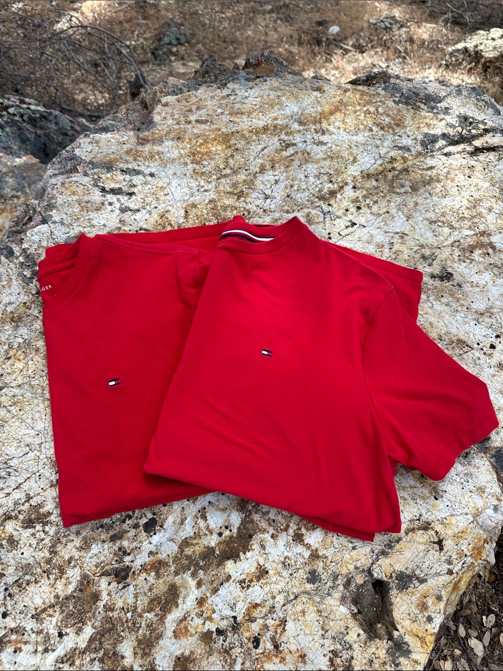 Tommy Hilfiger Red Twin-Pack Logo Crewneck Tees
